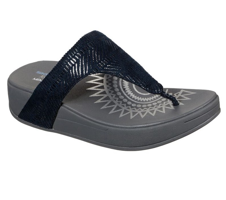 Skechers Dam Marinblå Flip Flop - Relaxed Fit: Retrogrades - Jupiter - Sverige (EWFZR-1807)